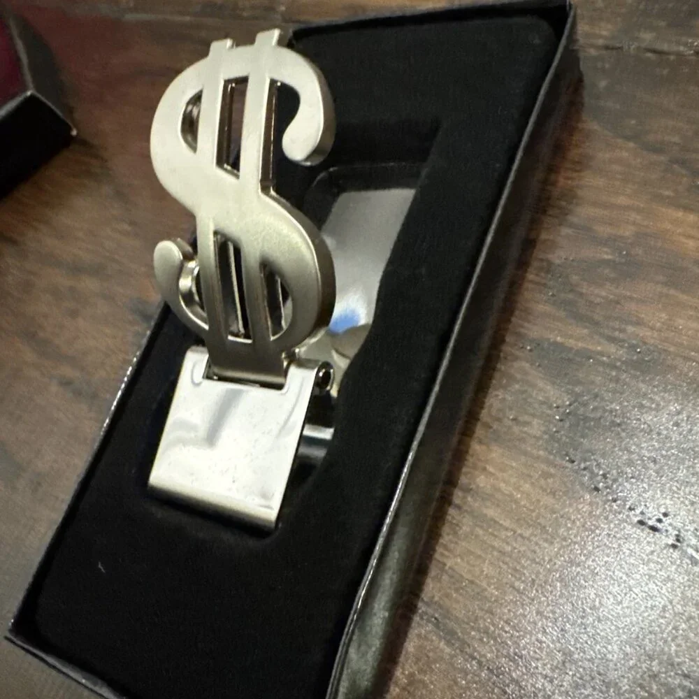Money Clip Stainless Steel Dollar Sign Wallet Cash Holder - NEW!